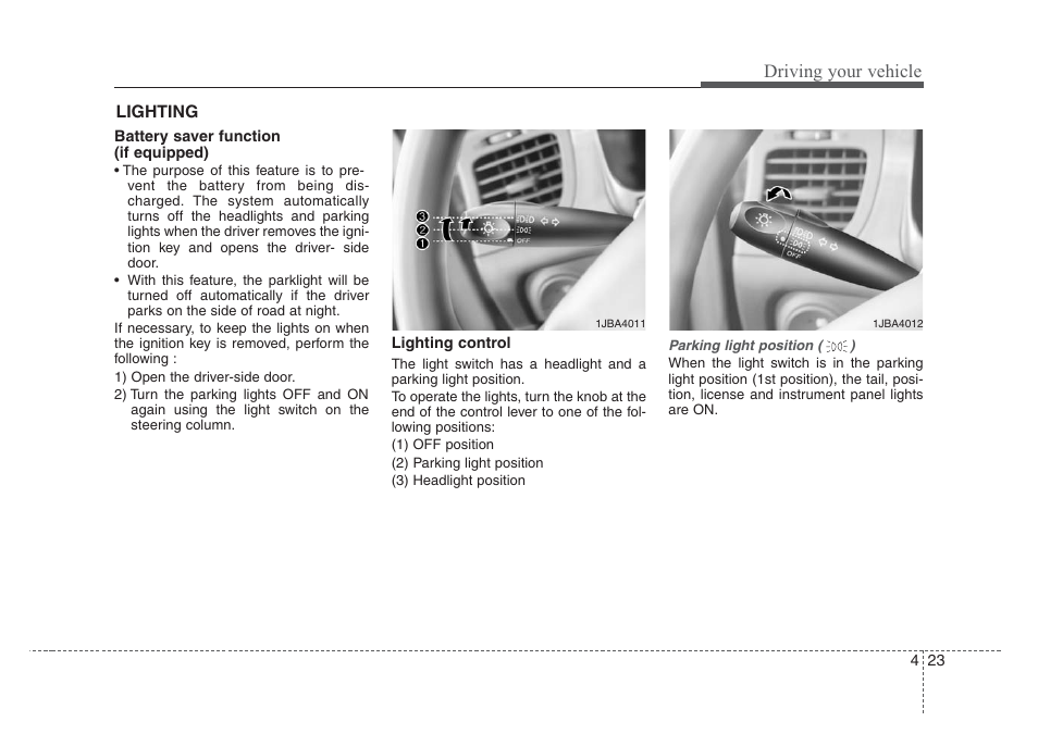 Driving your vehicle | KIA Rio_Rio5 2008 User Manual | Page 129 / 219