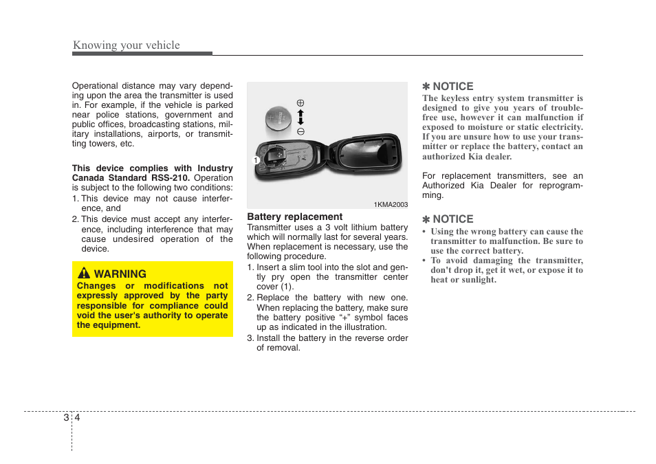 Knowing your vehicle | KIA Rio_Rio5 2008 User Manual | Page 13 / 219