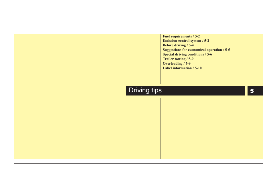 Driving tips | KIA Rio_Rio5 2008 User Manual | Page 144 / 219