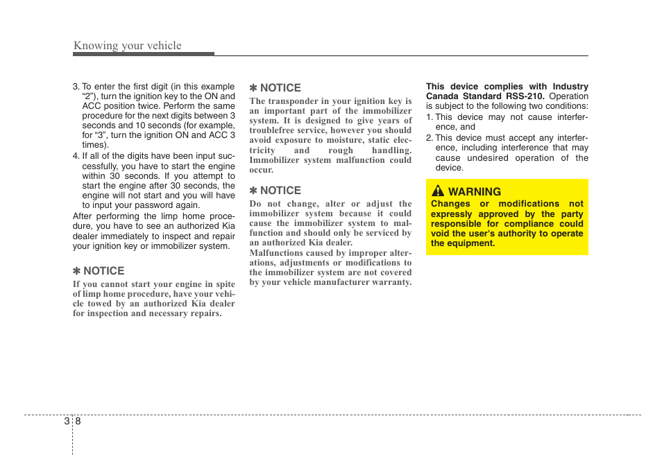 Knowing your vehicle | KIA Rio_Rio5 2008 User Manual | Page 17 / 219