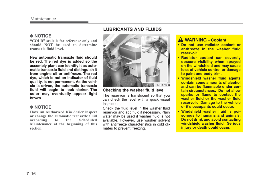 Maintenance | KIA Rio_Rio5 2008 User Manual | Page 192 / 219