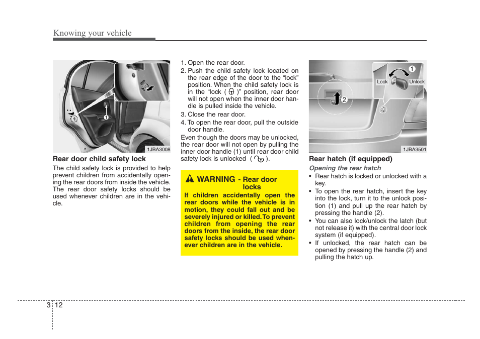 Knowing your vehicle | KIA Rio_Rio5 2008 User Manual | Page 21 / 219