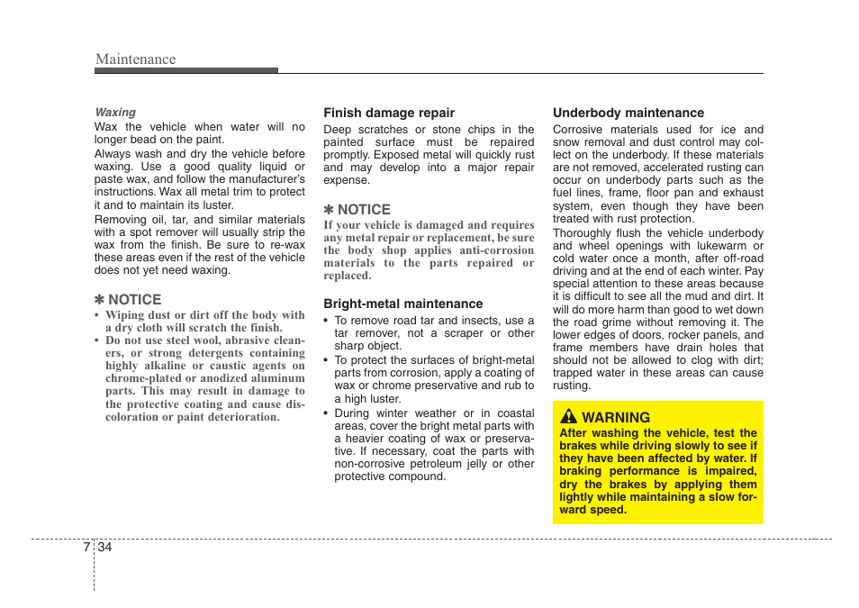 Maintenance | KIA Rio_Rio5 2008 User Manual | Page 210 / 219