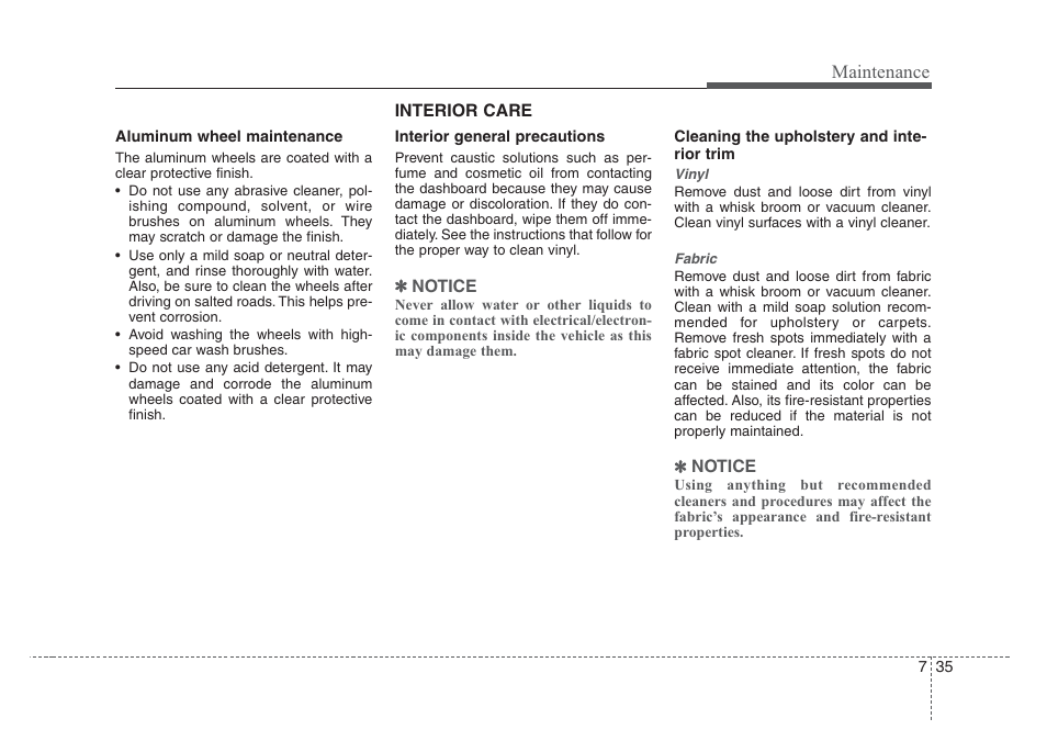 Maintenance | KIA Rio_Rio5 2008 User Manual | Page 211 / 219