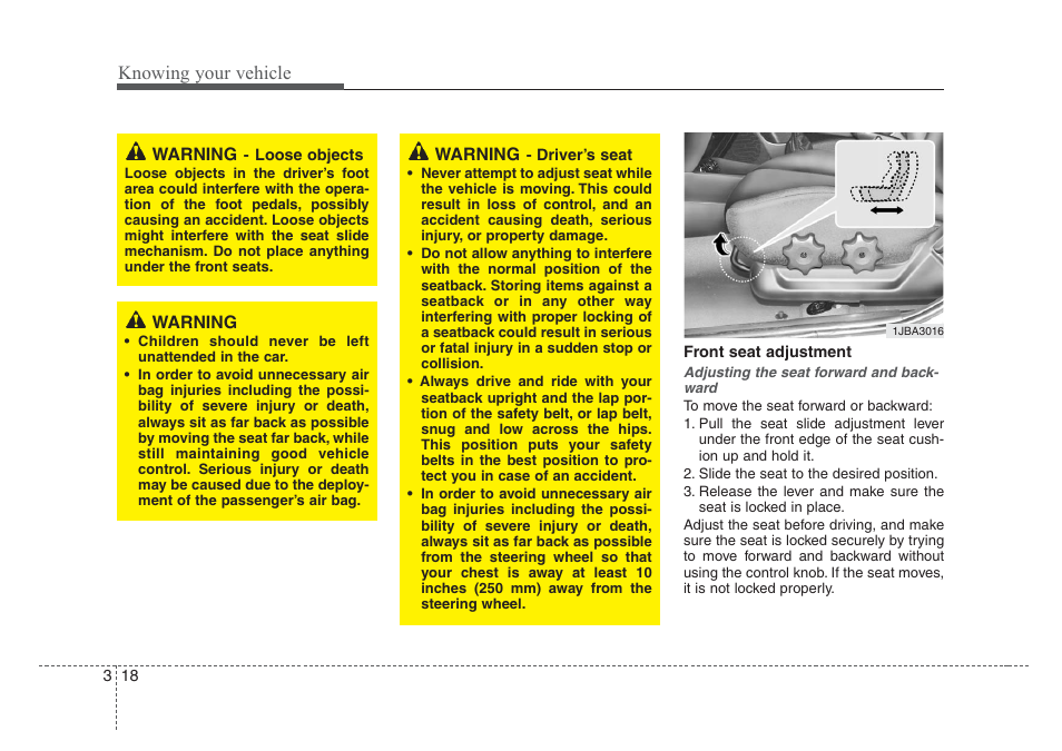 Knowing your vehicle | KIA Rio_Rio5 2008 User Manual | Page 27 / 219