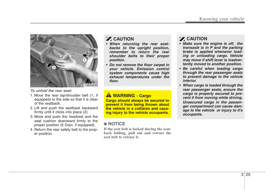 Knowing your vehicle | KIA Rio_Rio5 2008 User Manual | Page 34 / 219