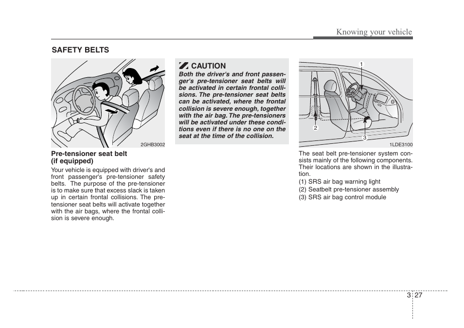 Knowing your vehicle | KIA Rio_Rio5 2008 User Manual | Page 36 / 219