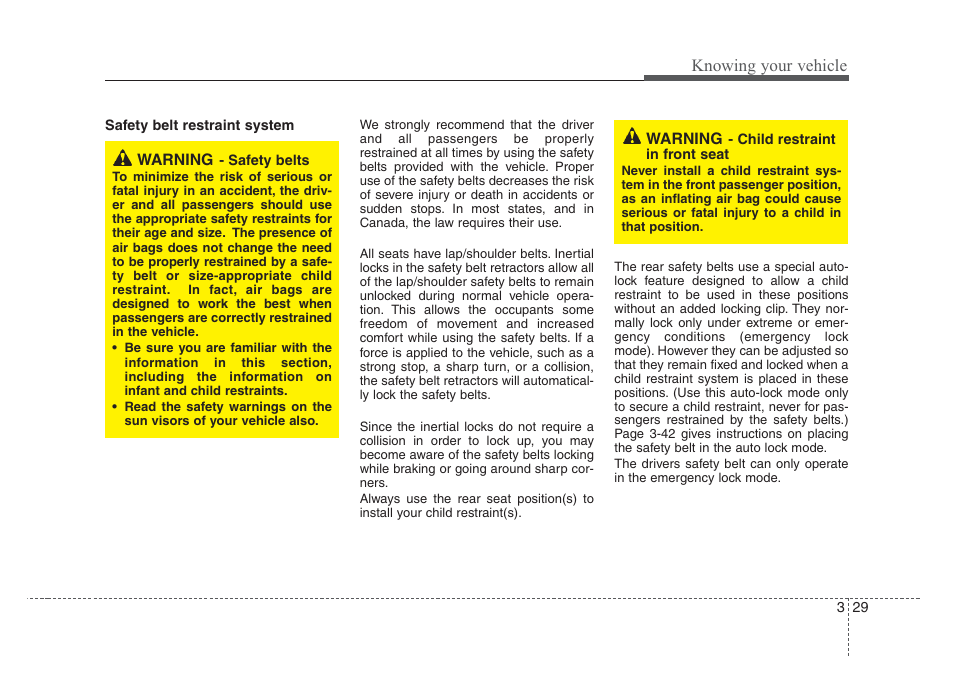 Knowing your vehicle | KIA Rio_Rio5 2008 User Manual | Page 38 / 219