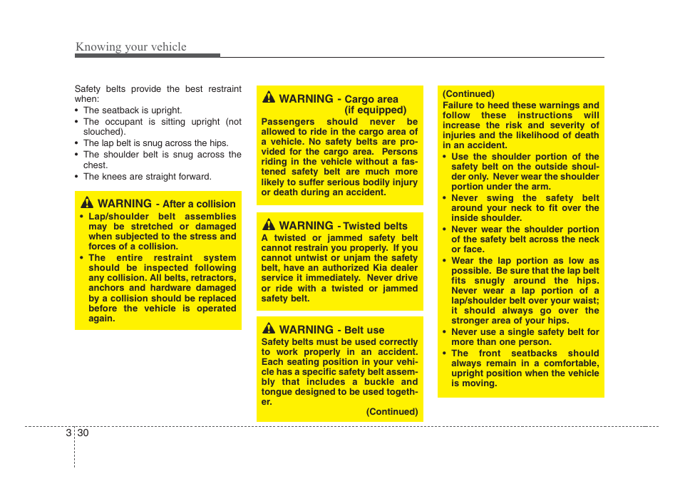 Knowing your vehicle | KIA Rio_Rio5 2008 User Manual | Page 39 / 219