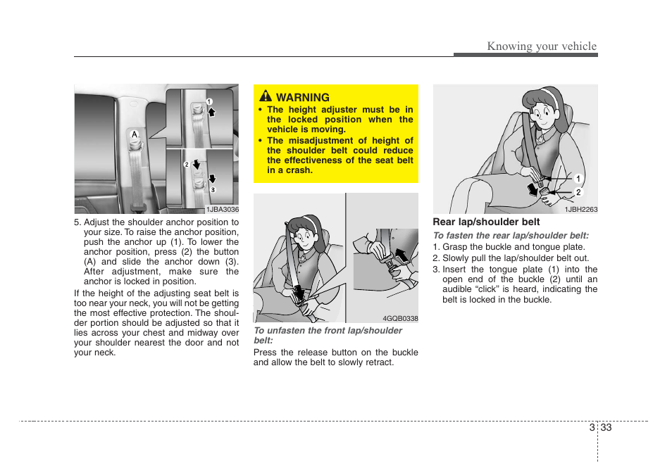Knowing your vehicle | KIA Rio_Rio5 2008 User Manual | Page 42 / 219