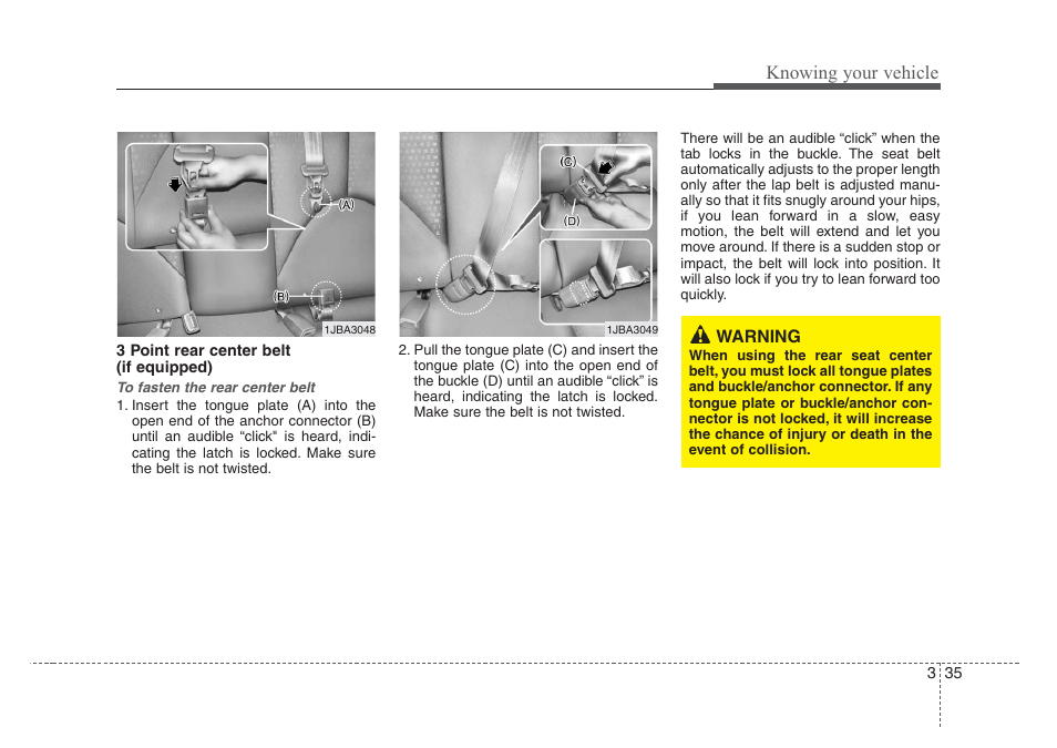 Knowing your vehicle | KIA Rio_Rio5 2008 User Manual | Page 44 / 219