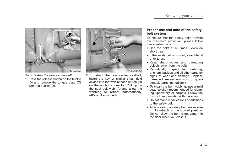 Knowing your vehicle | KIA Rio_Rio5 2008 User Manual | Page 46 / 219