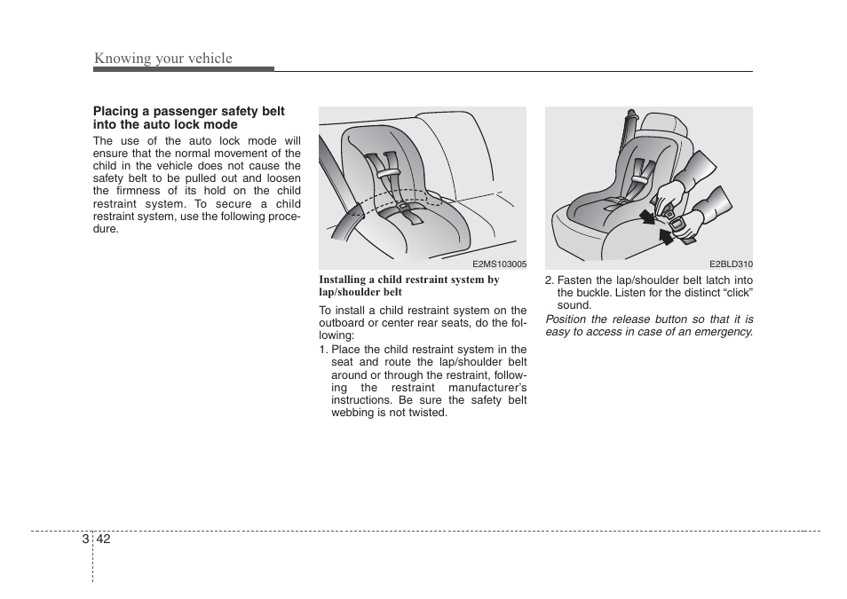 Knowing your vehicle | KIA Rio_Rio5 2008 User Manual | Page 51 / 219