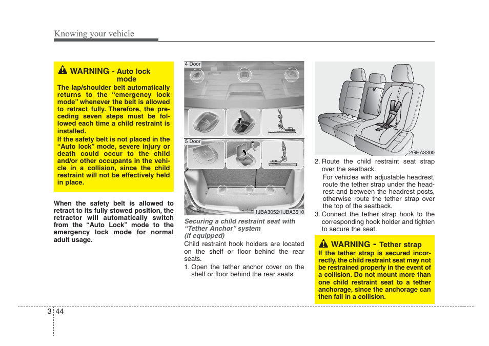 Knowing your vehicle | KIA Rio_Rio5 2008 User Manual | Page 53 / 219