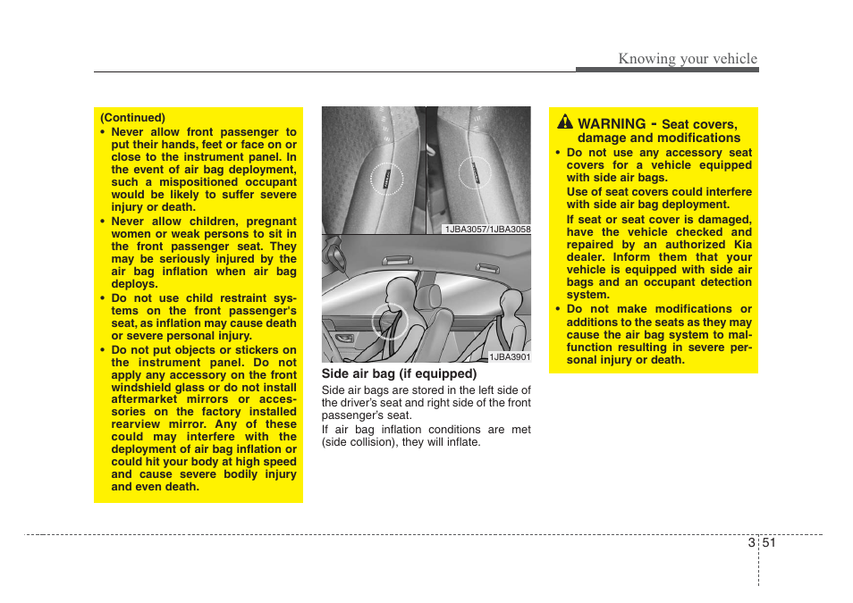 Knowing your vehicle | KIA Rio_Rio5 2008 User Manual | Page 60 / 219