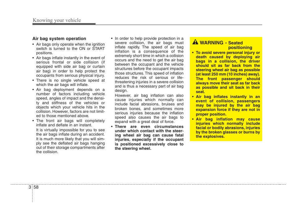 Knowing your vehicle | KIA Rio_Rio5 2008 User Manual | Page 67 / 219