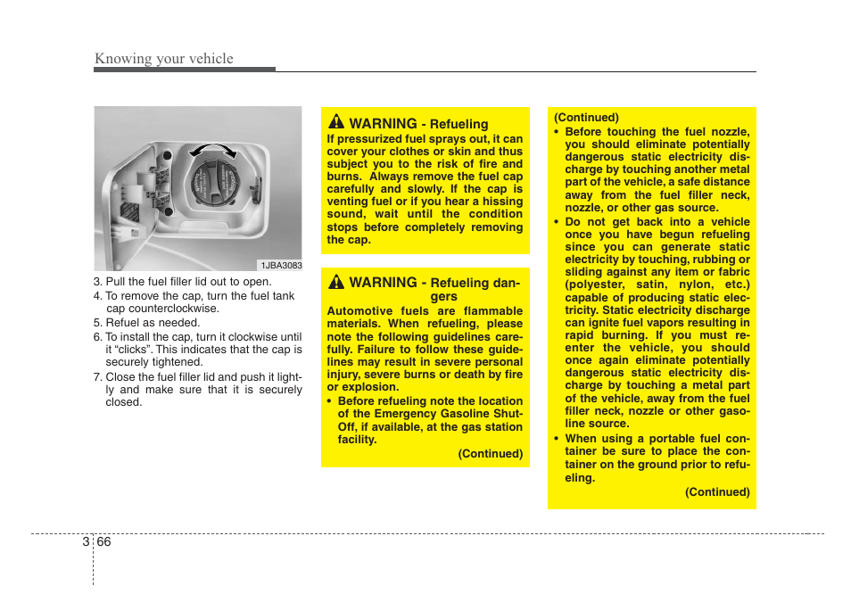 Knowing your vehicle | KIA Rio_Rio5 2008 User Manual | Page 75 / 219