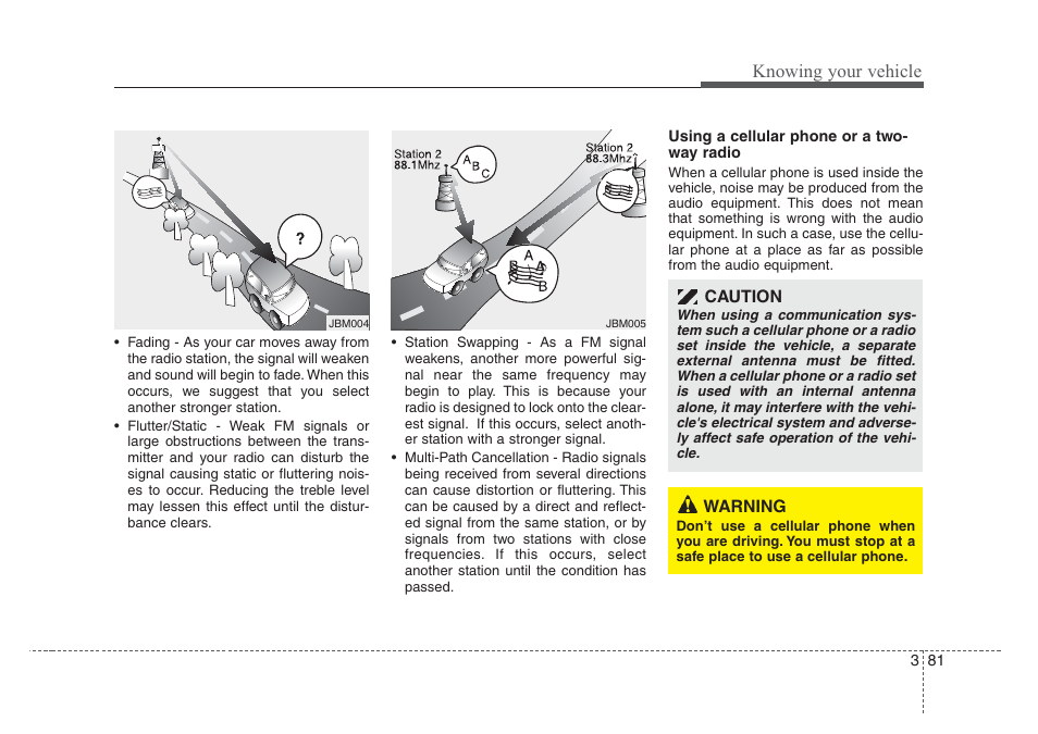 Knowing your vehicle | KIA Rio_Rio5 2008 User Manual | Page 90 / 219