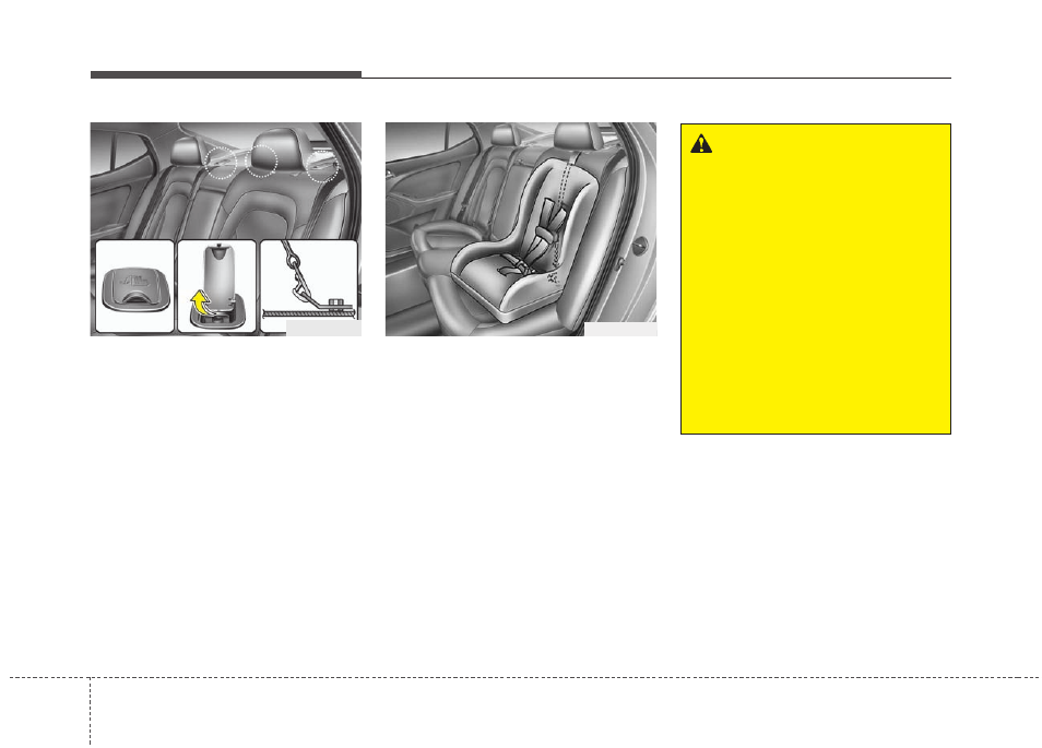 Safety features of your vehicle | KIA Optima 2012 User Manual | Page 57 / 382