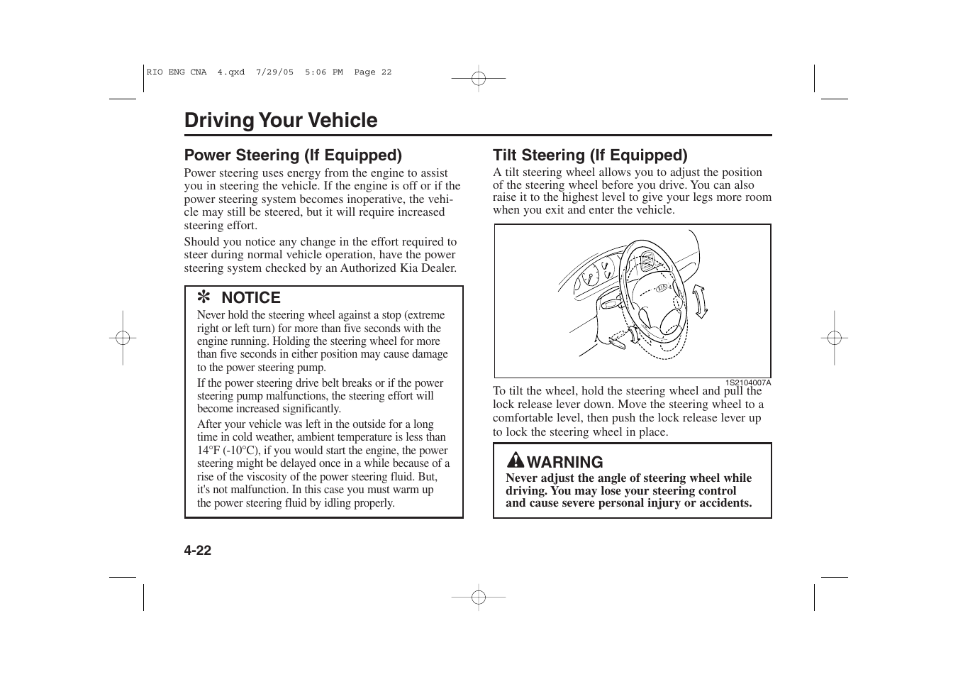 Driving your vehicle | KIA Rio_Rio5 2005 User Manual | Page 103 / 238