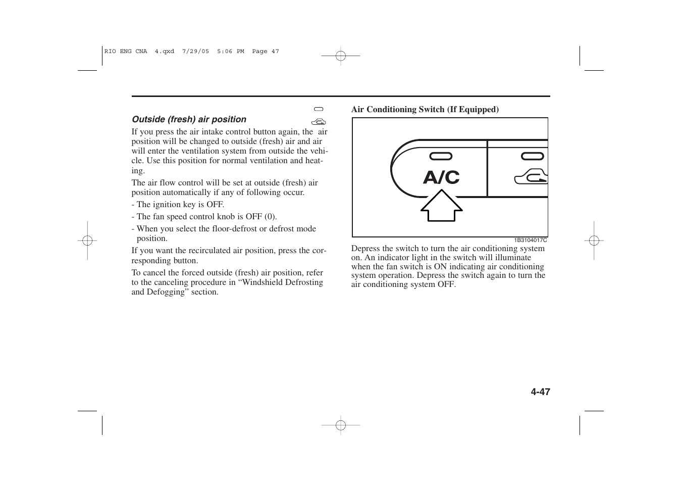 KIA Rio_Rio5 2005 User Manual | Page 128 / 238