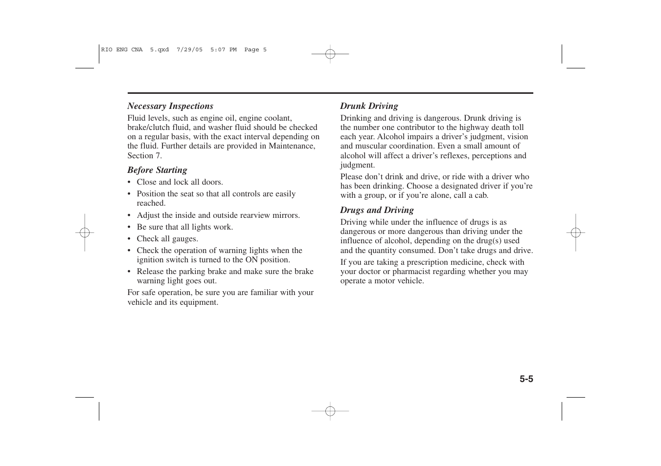 KIA Rio_Rio5 2005 User Manual | Page 139 / 238