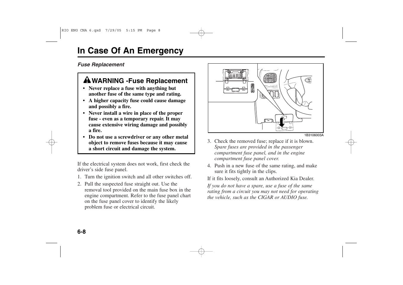 KIA Rio_Rio5 2005 User Manual | Page 157 / 238