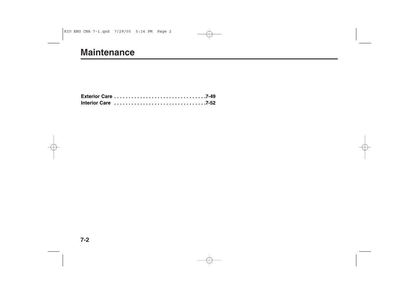 Maintenance | KIA Rio_Rio5 2005 User Manual | Page 174 / 238