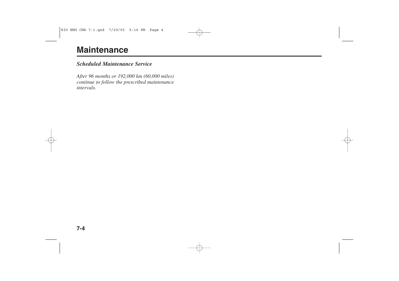 Maintenance | KIA Rio_Rio5 2005 User Manual | Page 176 / 238