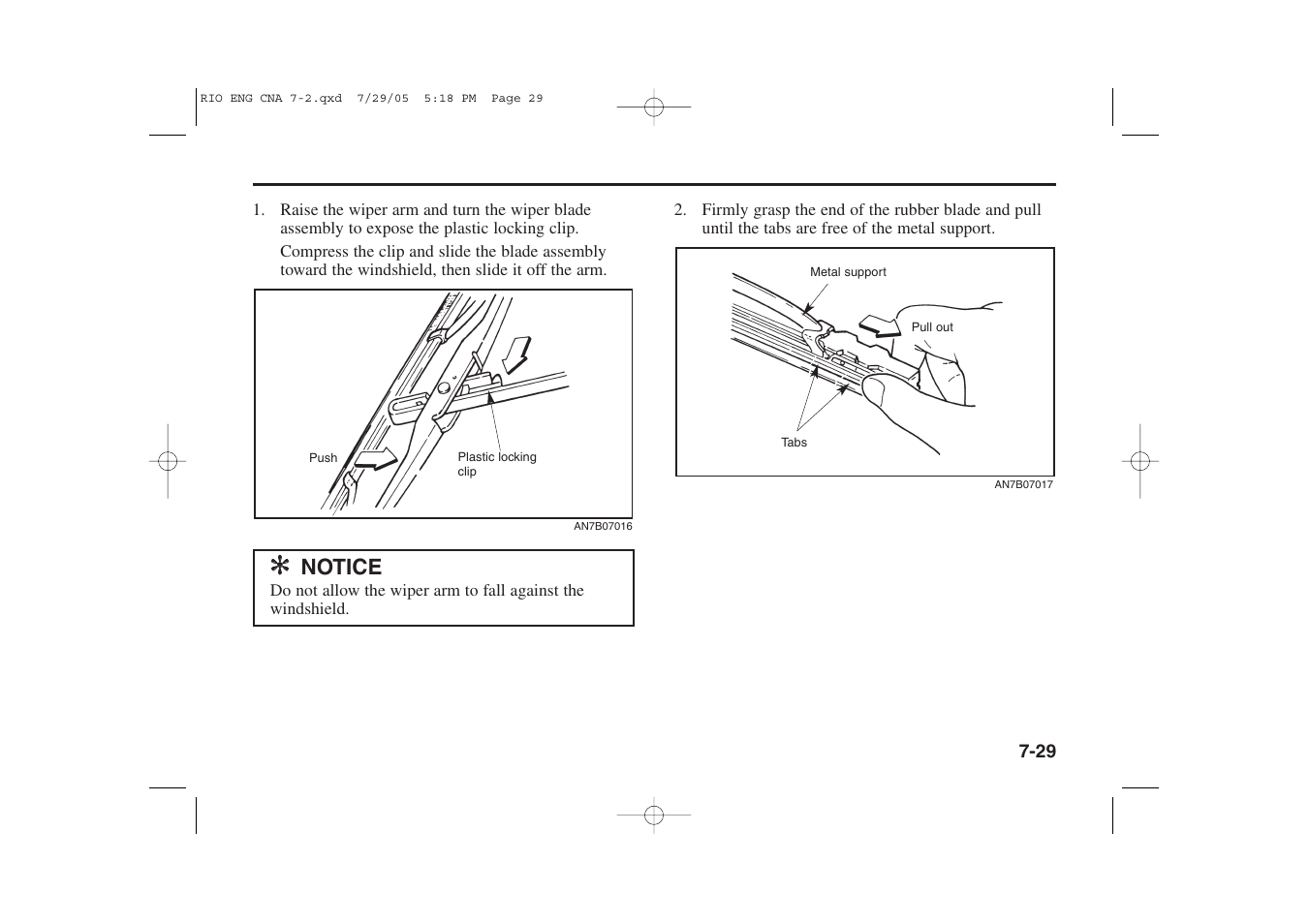 Notice | KIA Rio_Rio5 2005 User Manual | Page 201 / 238