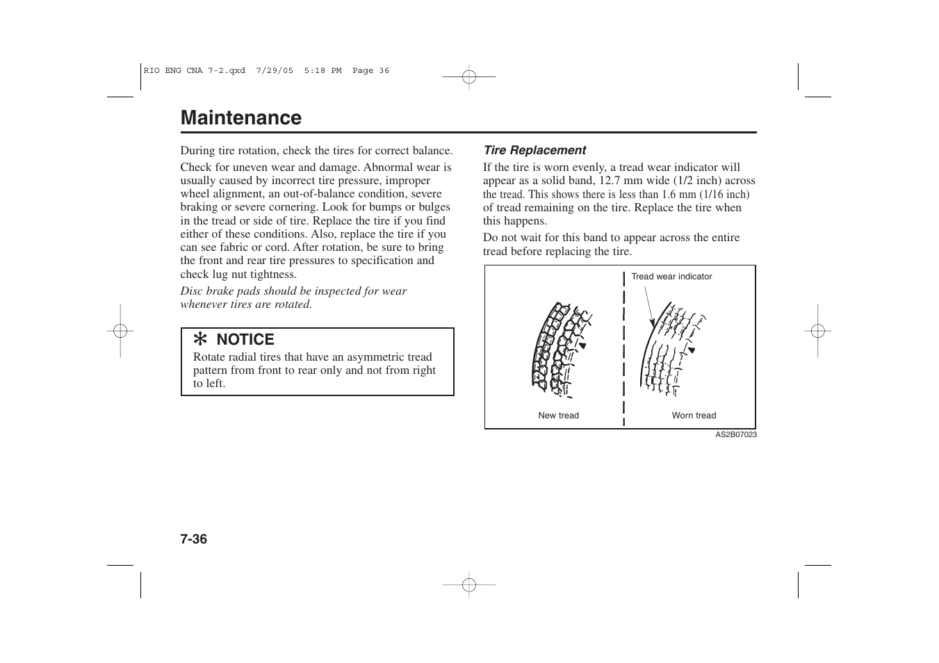 Maintenance | KIA Rio_Rio5 2005 User Manual | Page 208 / 238