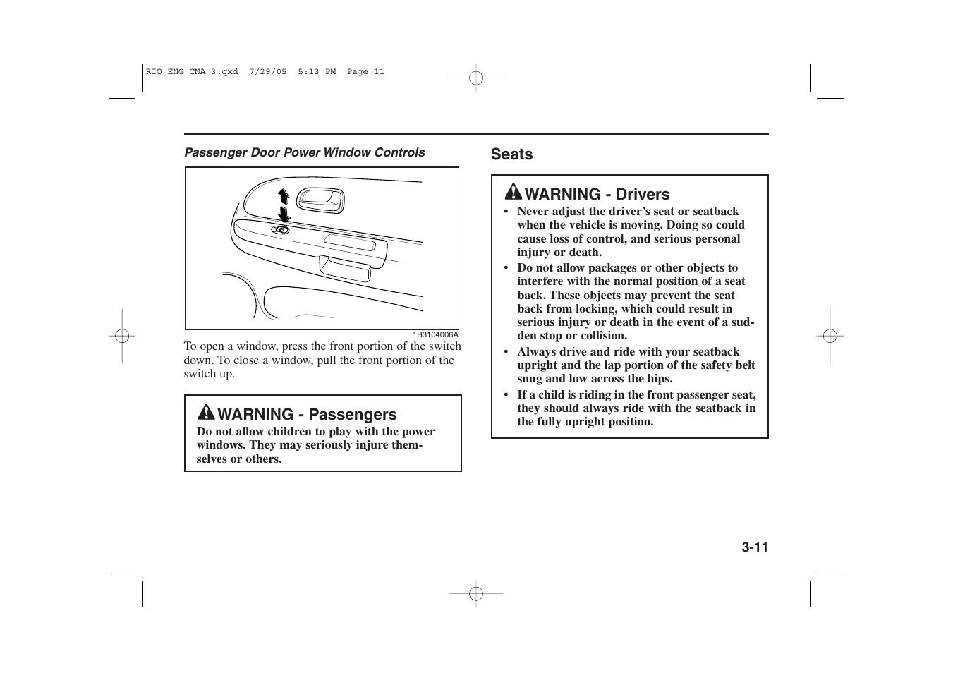 KIA Rio_Rio5 2005 User Manual | Page 21 / 238