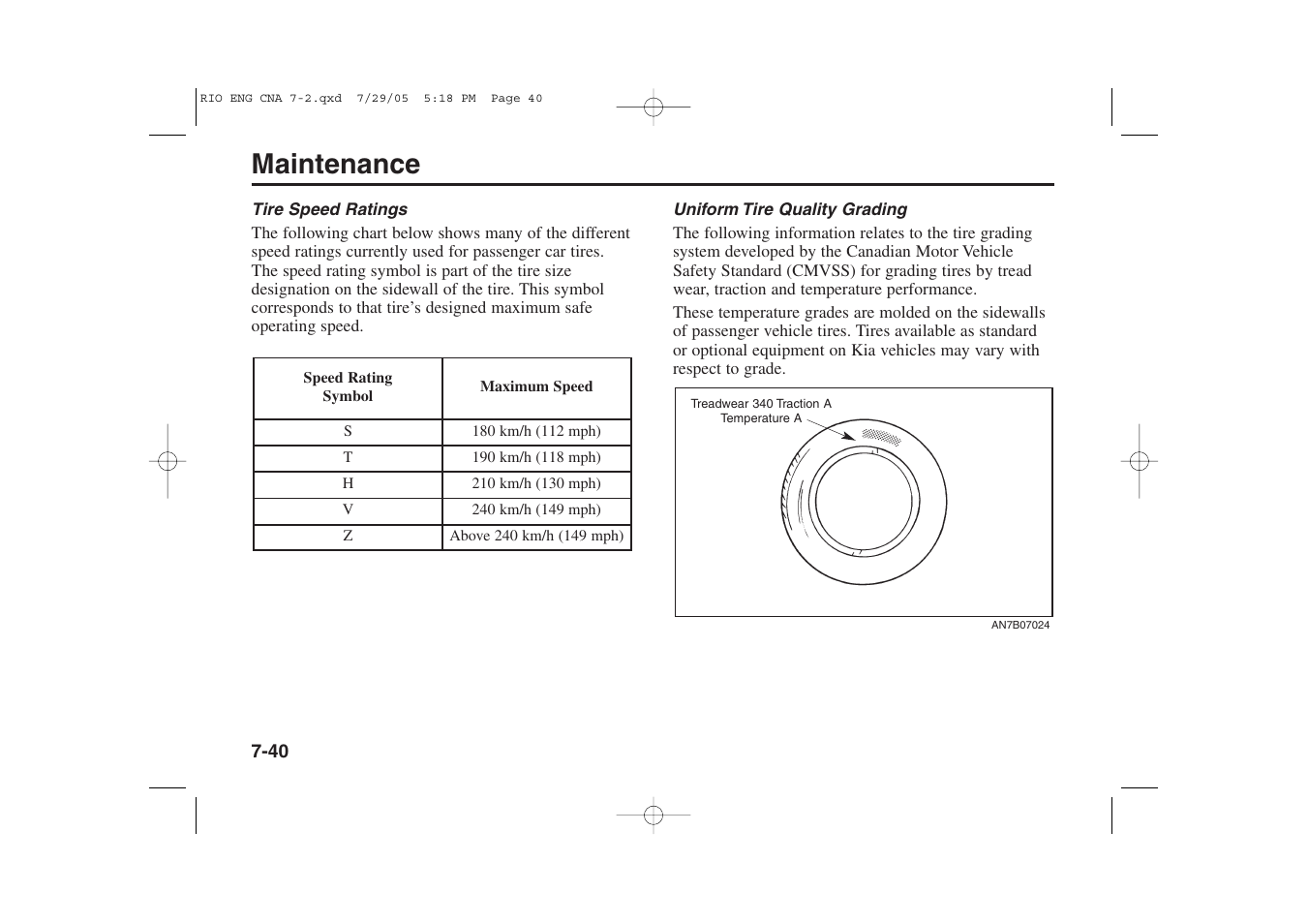 Maintenance | KIA Rio_Rio5 2005 User Manual | Page 212 / 238