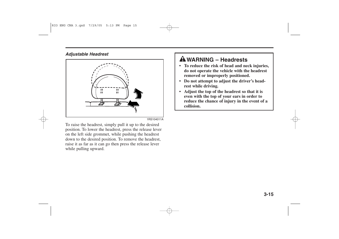 KIA Rio_Rio5 2005 User Manual | Page 25 / 238