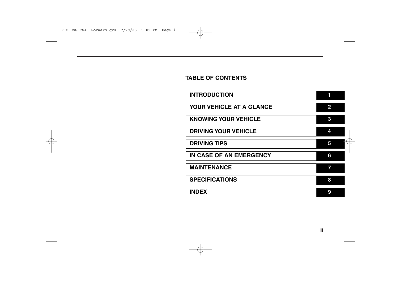 KIA Rio_Rio5 2005 User Manual | Page 3 / 238