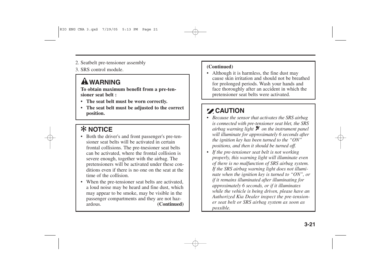 KIA Rio_Rio5 2005 User Manual | Page 31 / 238