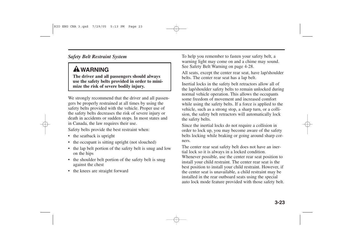 KIA Rio_Rio5 2005 User Manual | Page 33 / 238