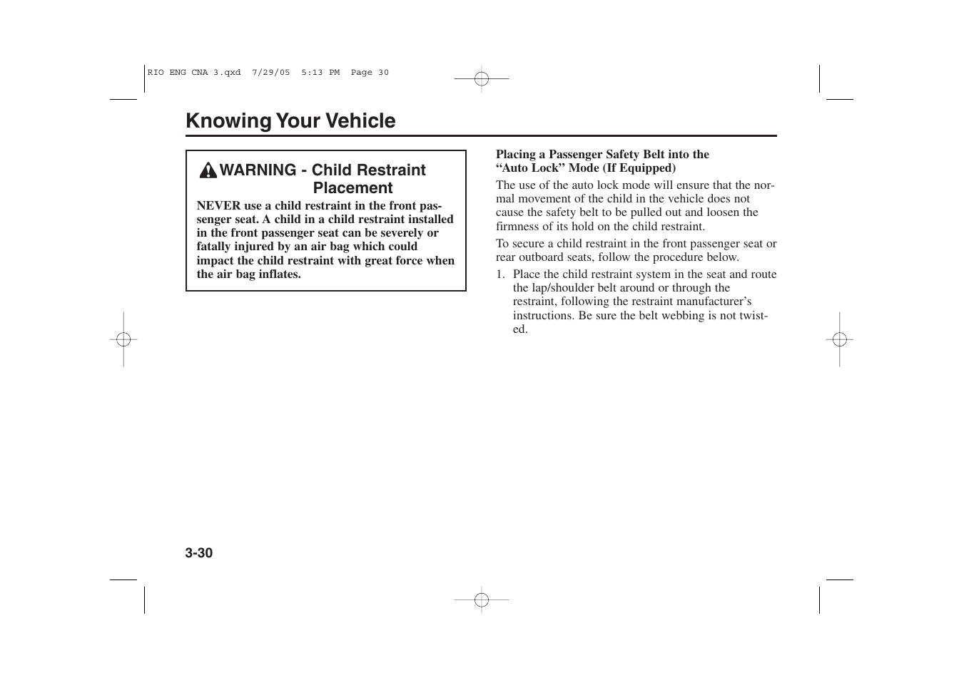 Knowing your vehicle | KIA Rio_Rio5 2005 User Manual | Page 40 / 238