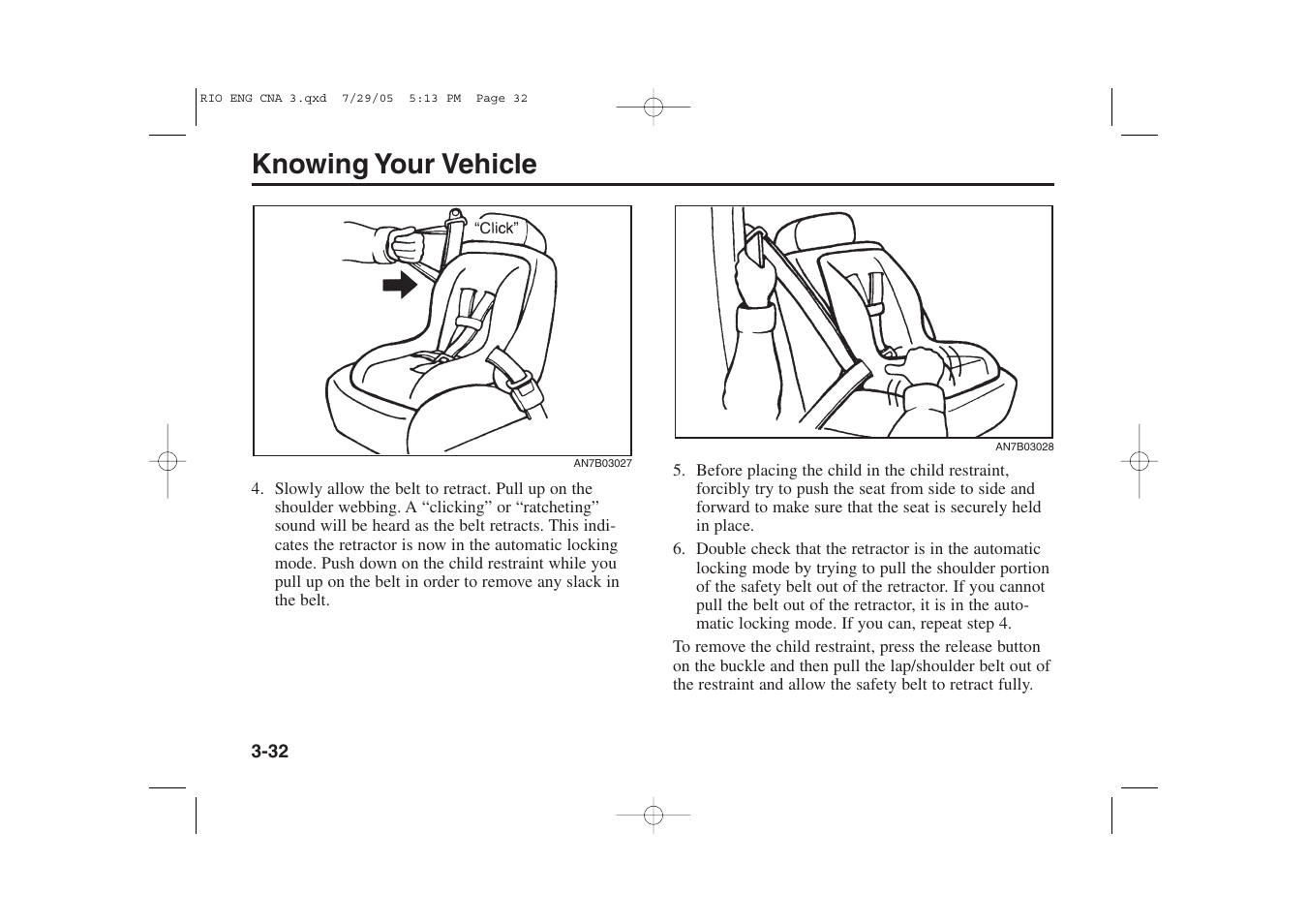 Knowing your vehicle | KIA Rio_Rio5 2005 User Manual | Page 42 / 238