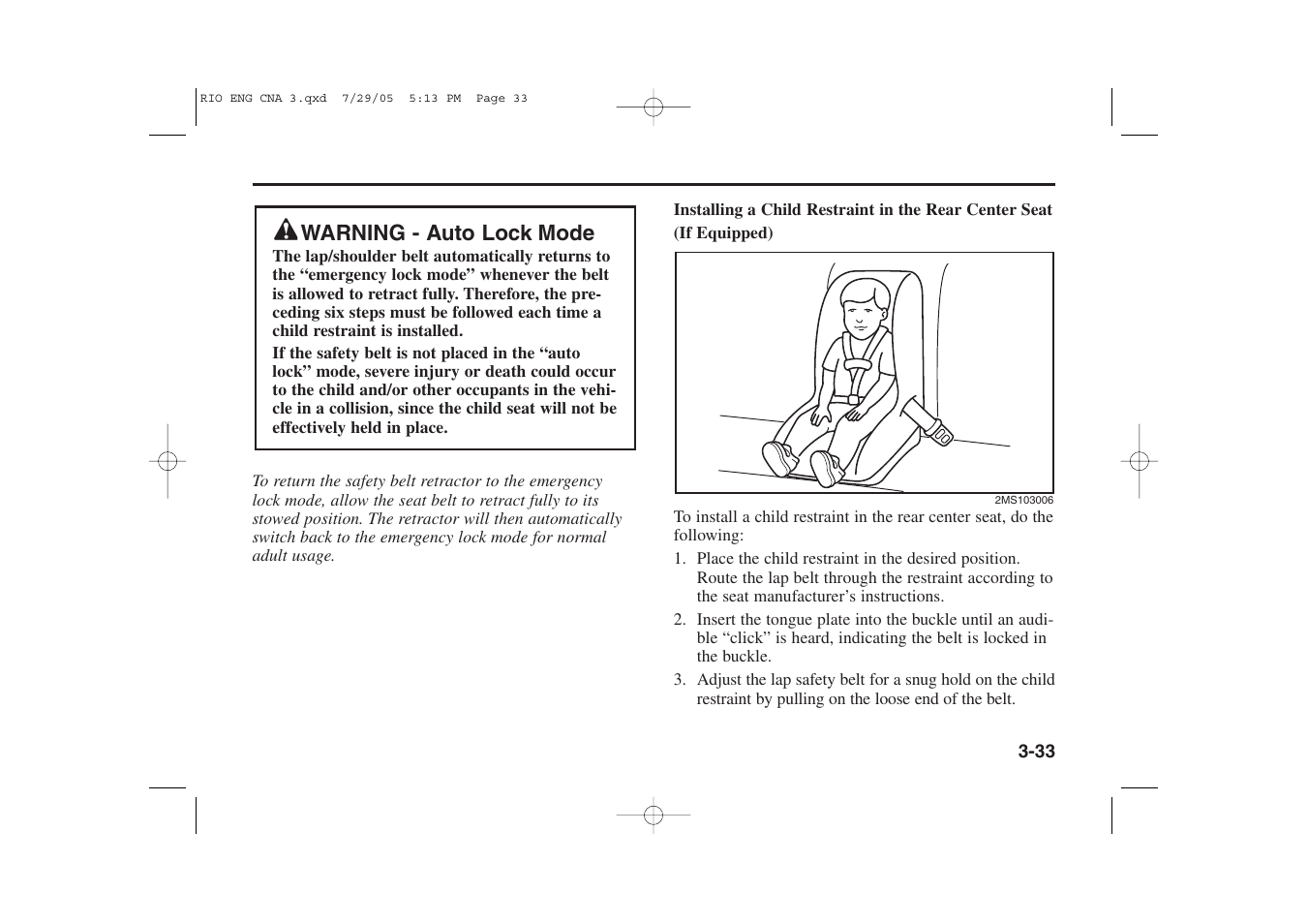 KIA Rio_Rio5 2005 User Manual | Page 43 / 238