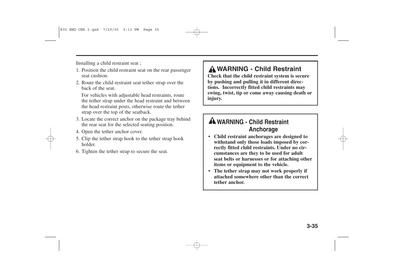 KIA Rio_Rio5 2005 User Manual | Page 45 / 238