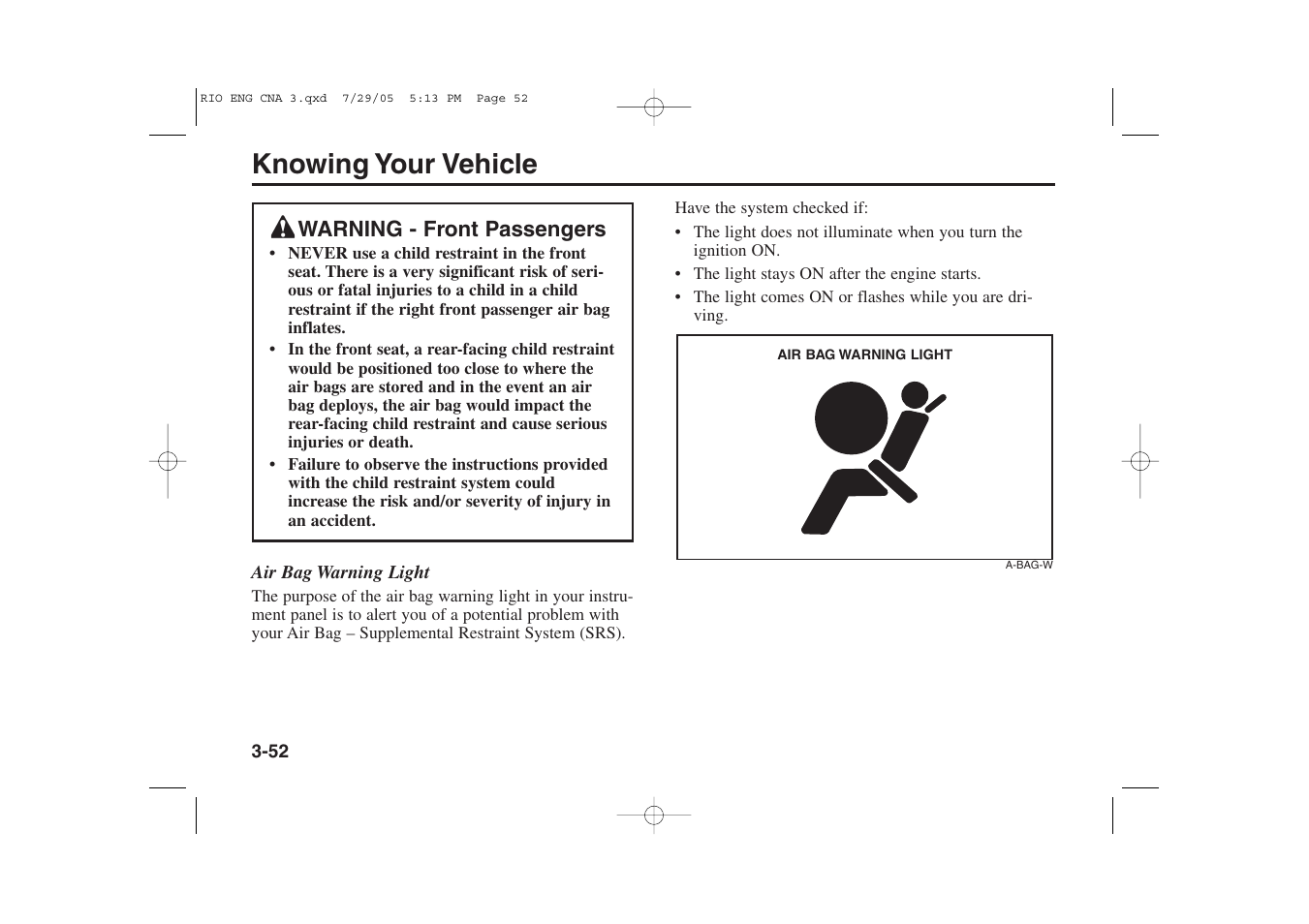 Knowing your vehicle | KIA Rio_Rio5 2005 User Manual | Page 62 / 238