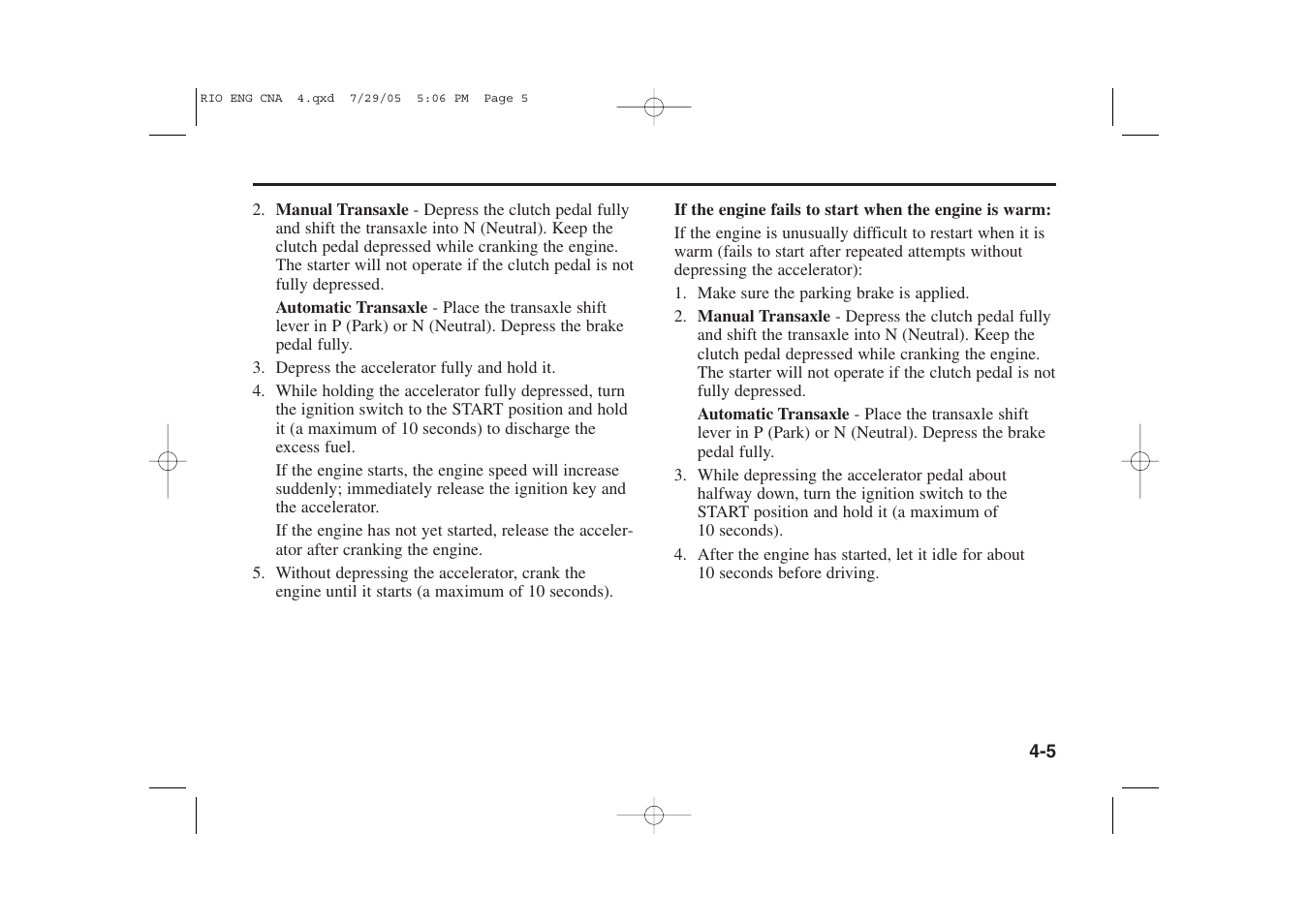 KIA Rio_Rio5 2005 User Manual | Page 86 / 238