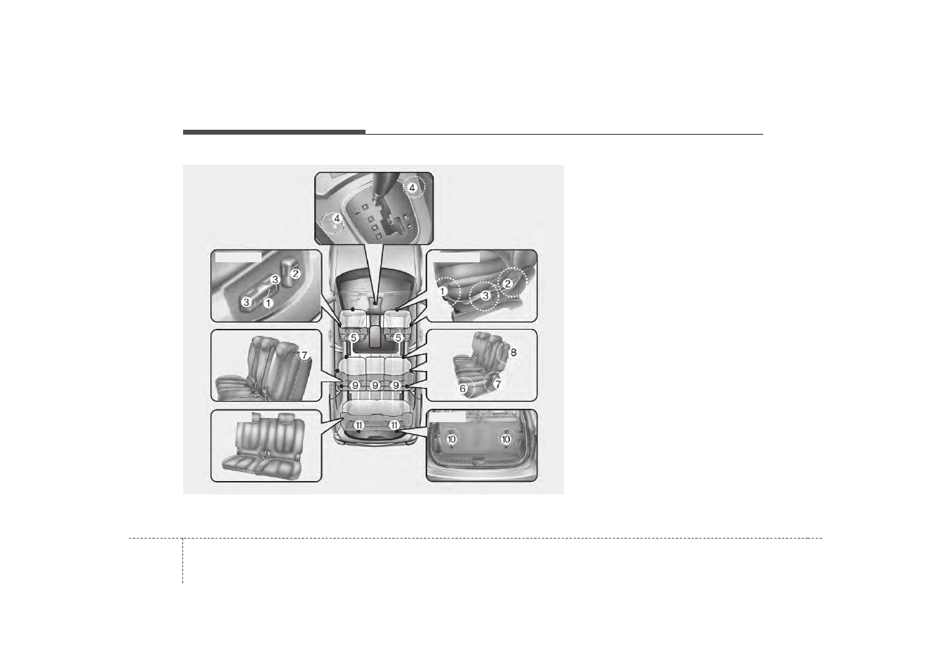 Safety features of your vehicle | KIA Rondo 2007 User Manual | Page 15 / 343