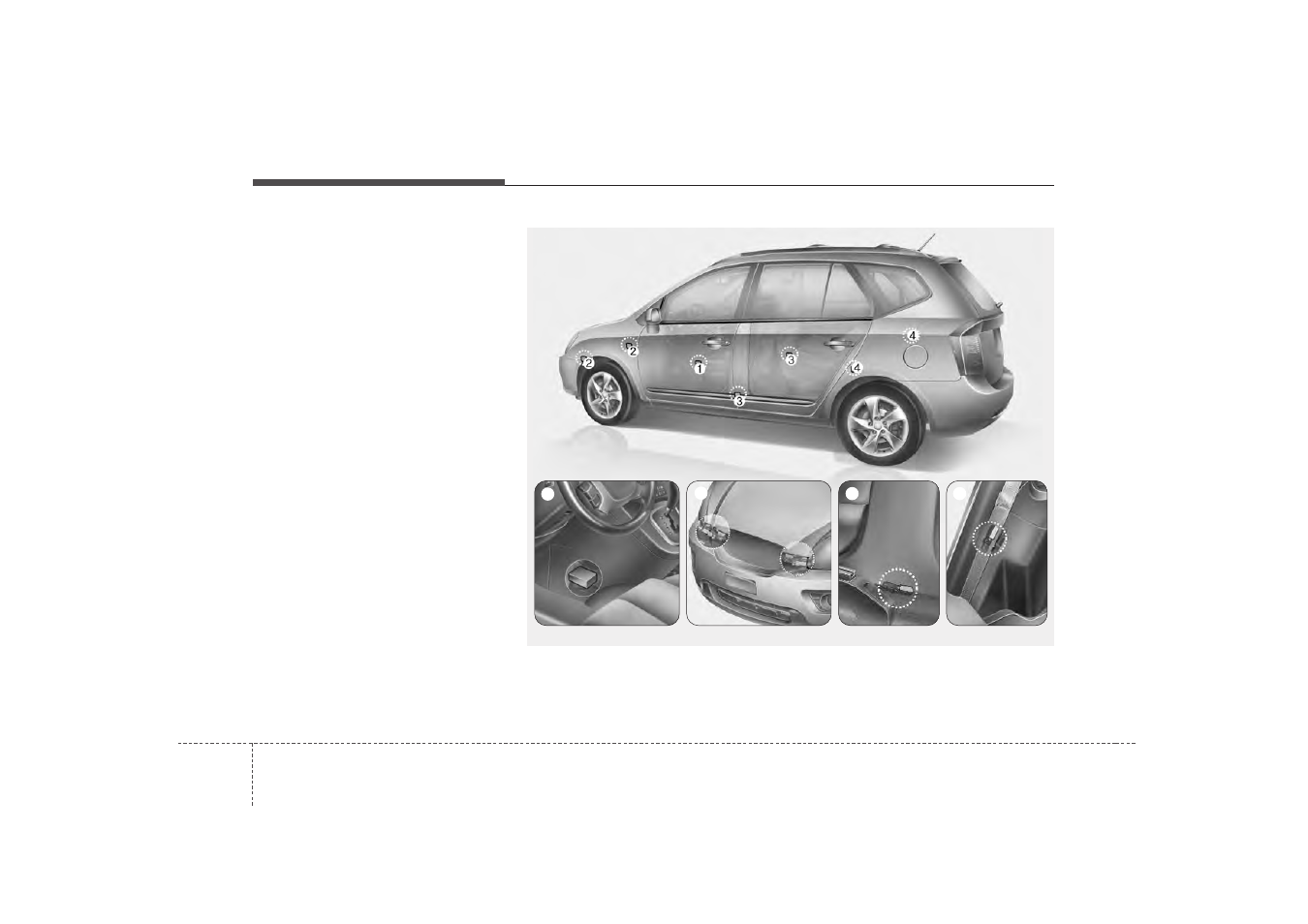 Safety features of your vehicle | KIA Rondo 2007 User Manual | Page 69 / 343