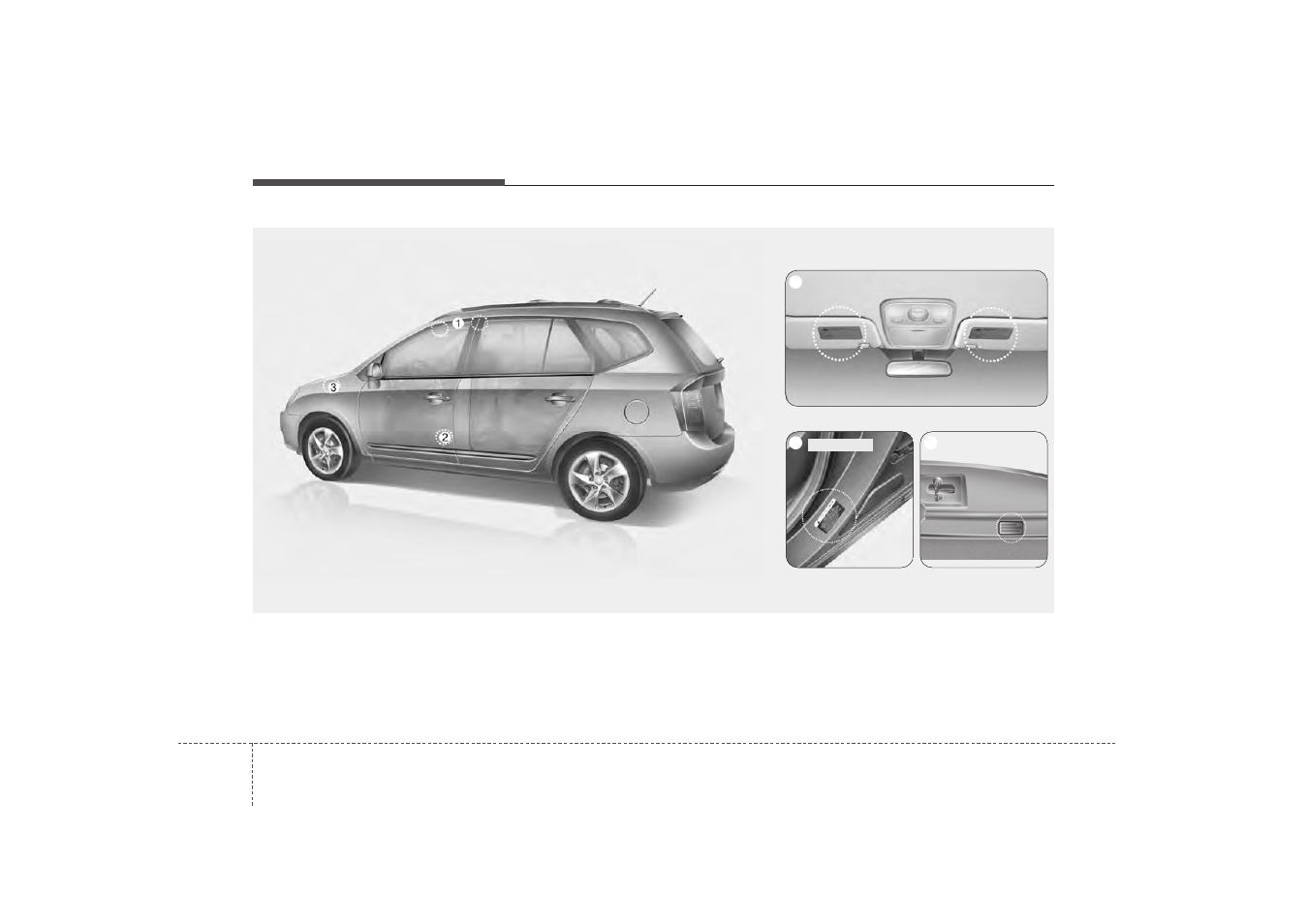 Safety features of your vehicle | KIA Rondo 2007 User Manual | Page 79 / 343