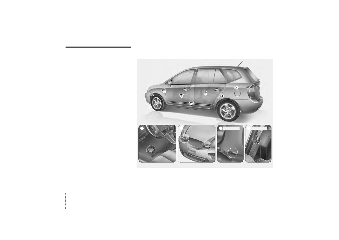 Safety features of your vehicle | KIA Rondo 2009 User Manual | Page 69 / 338