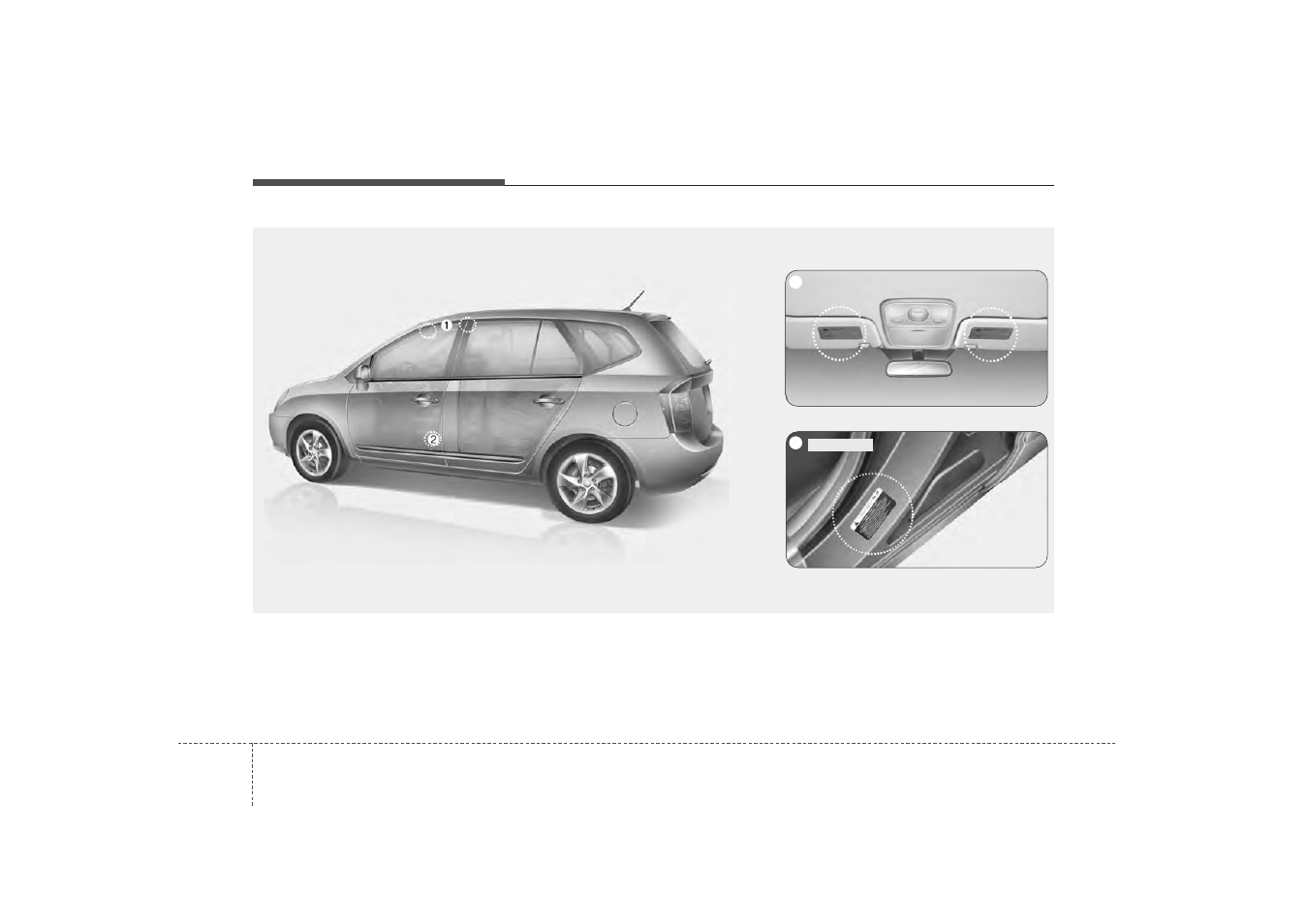 Safety features of your vehicle | KIA Rondo 2009 User Manual | Page 79 / 338