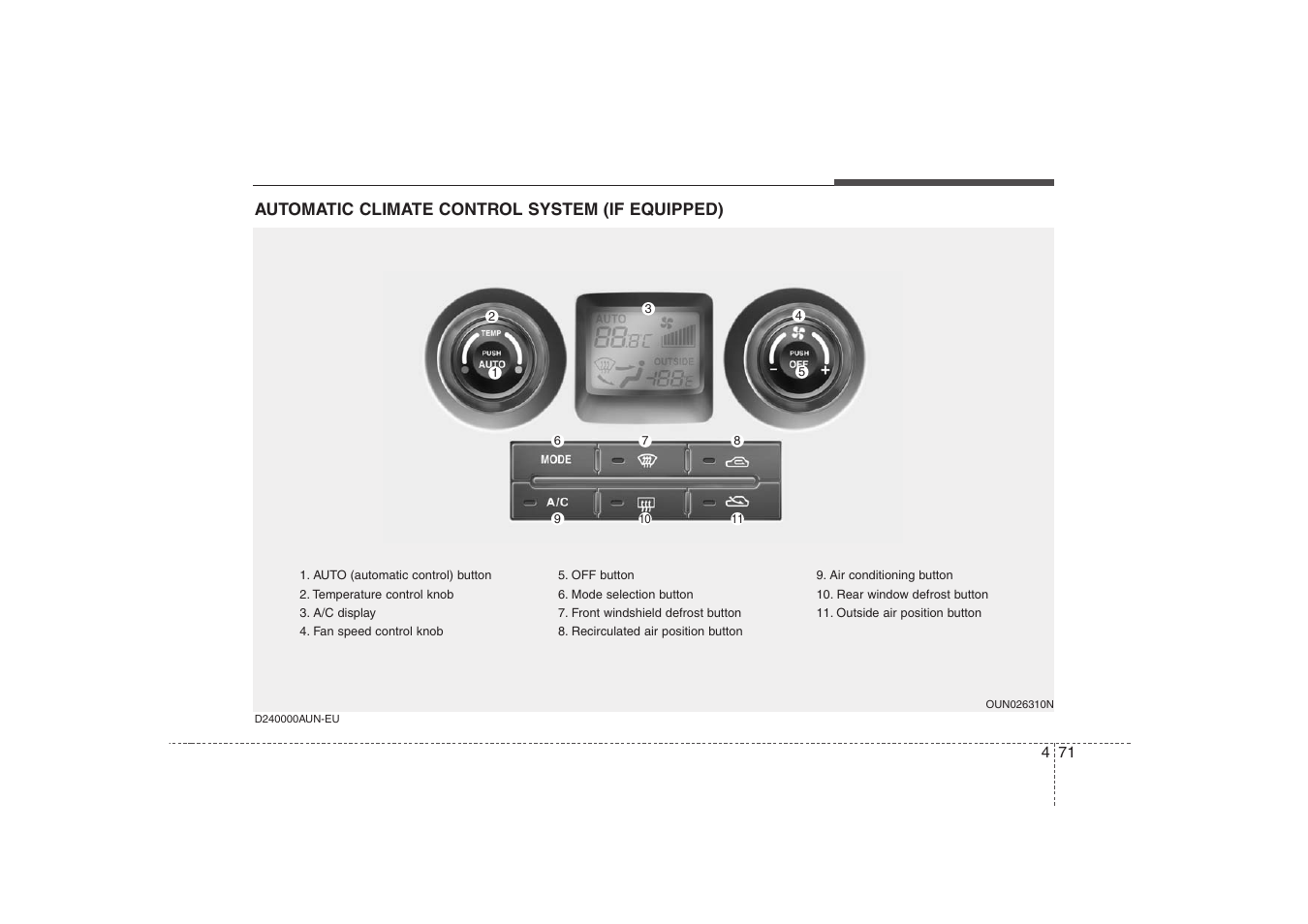 Features of your vehicle | KIA Rondo 2008 User Manual | Page 150 / 341