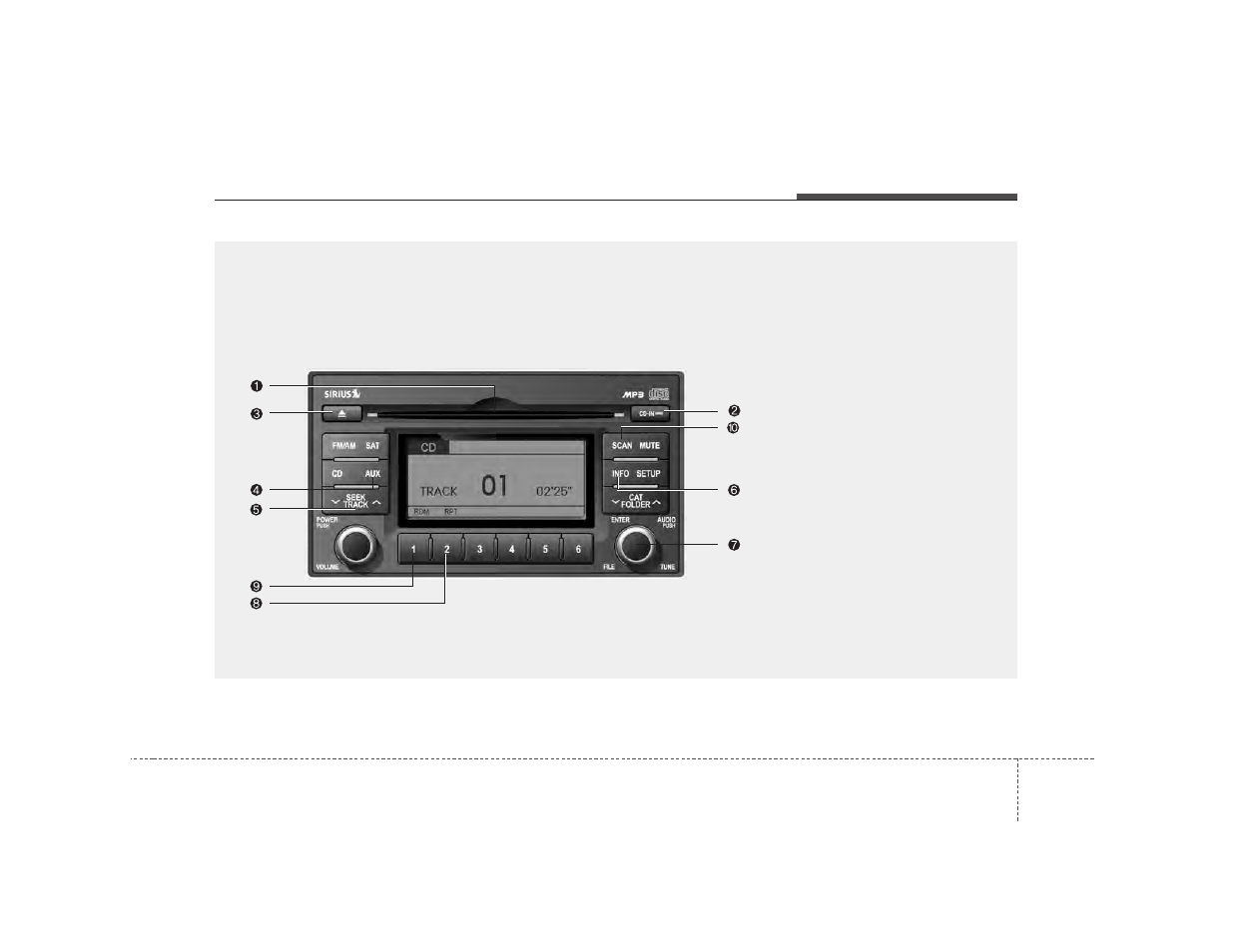 Features of your vehicle | KIA Sedona 2009 User Manual | Page 198 / 356